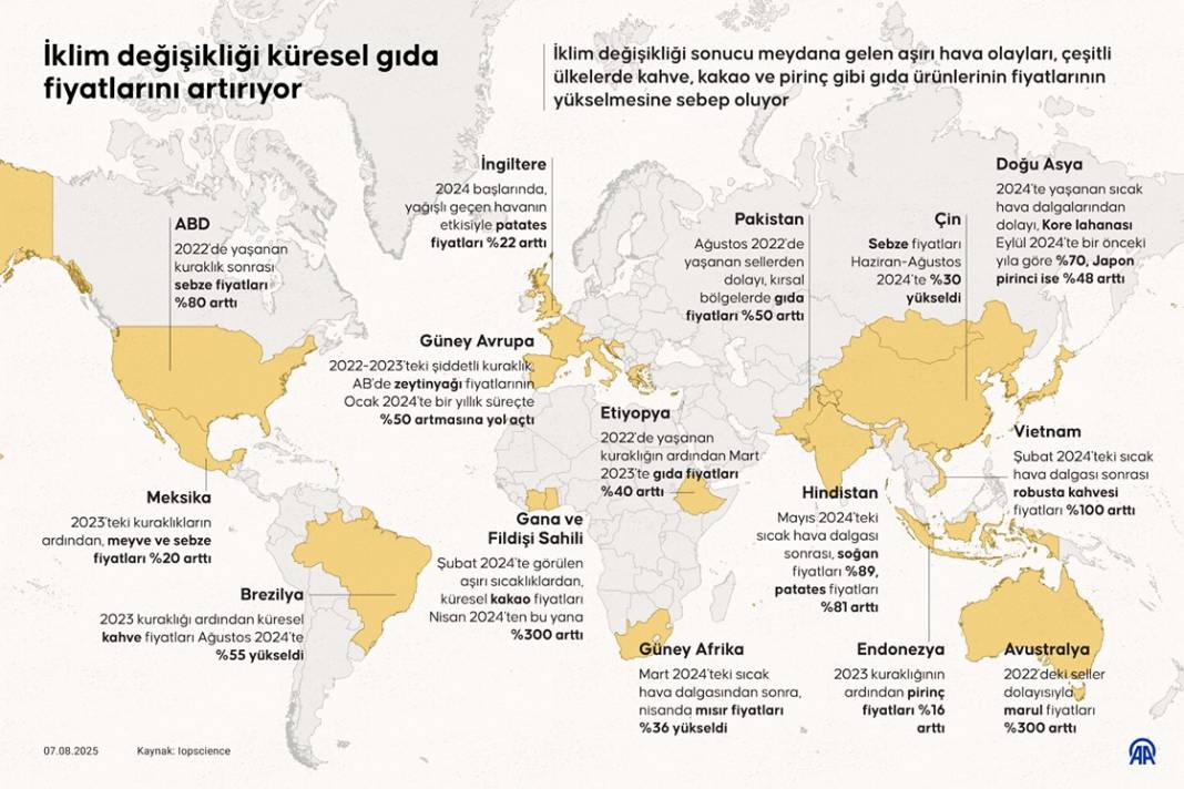 İklim değişikliği küresel gıda fiyatlarını artırıyor 1